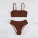 thumbnail image 4 of Conjunto de Bikini de Cintura Alta Traje de Baño Diario Conservador de las Mujeres Combinado de Dos Piezas, Nylon Spandex Beach Wear con Almohadilla de Pecho, 4 of 6