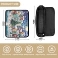 thumbnail image 3 of Hair Tools Travel Bag Heat-Resistant Curling Iron Organizer Bag with Detachable Heatproof Mat Travel Storage Case Charming Christmas Scene, 3 of 8