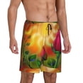 thumbnail image 2 of Wukai Rose Psychedelic Men’s Short Pajama Pants With Pockets Soft Sleep Pj Shorts for Men-Large, 2 of 6