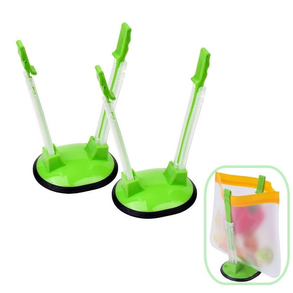2PCS Baggy Rack Holder for Food Prep Bag, Sandwich Bag Holder