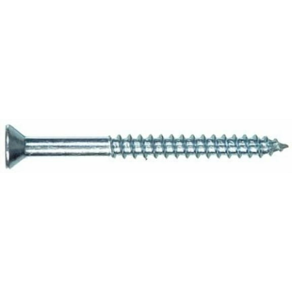 Hillman 40141 10 x 3 in. Flat Head Phillips Wood Screws Zinc Plated - Pack of 100