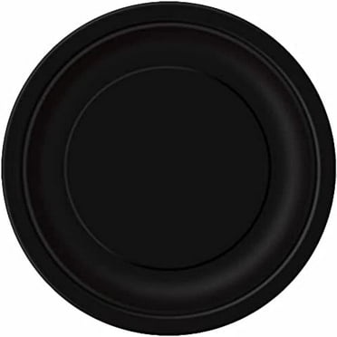 7" Paper Dessert Plates, Black, 8ct