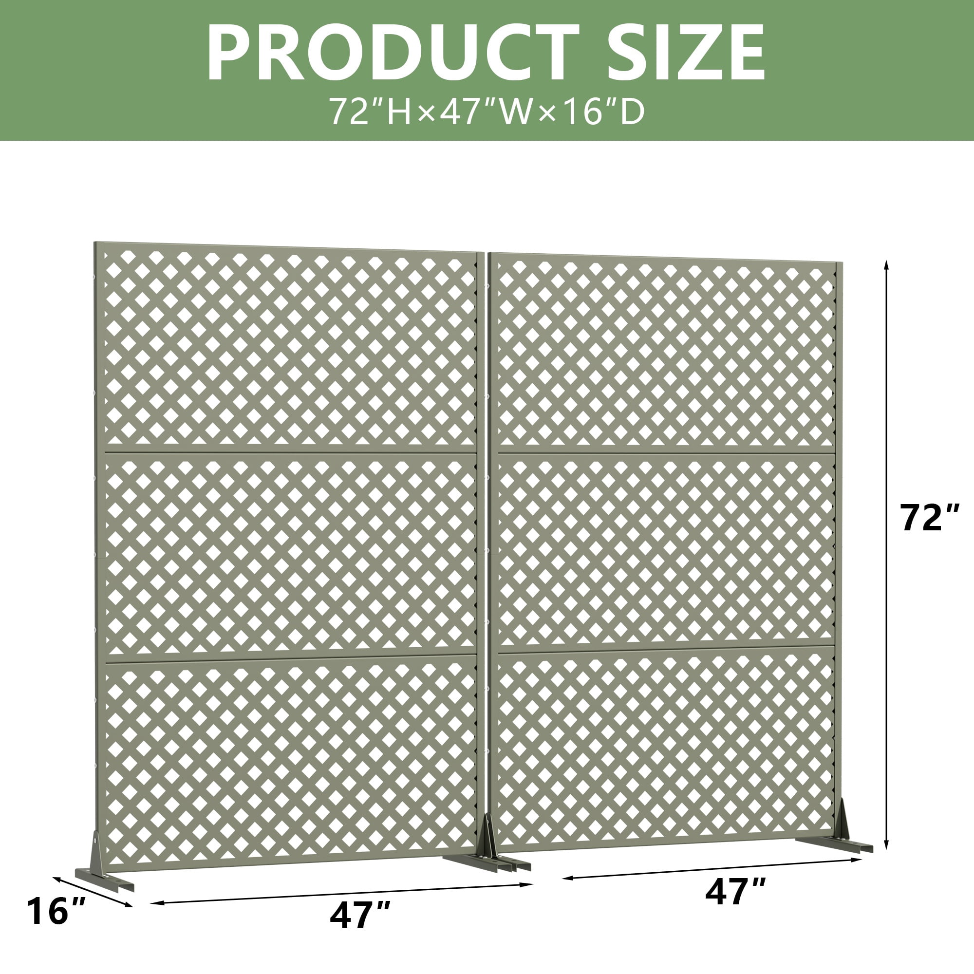 Metal Privacy Screen Fence Panel with Stylish Pattern