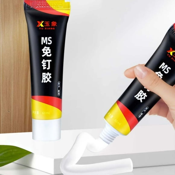 Amzcrzy Powerful No Nail Adhesive Multi-Purpose Strong No-Nail Adhesive Adhesive Wall Special Kitchen Shelves Bathroom No-Punch Glue Glass Glue Sealant 60Ml Dorm Room Essentials Home Improvement