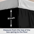 thumbnail image 4 of SGI bedding 15 inch Drop Bed Skirt Queen Size Platform Style, Classic Tailored Look, Elegant Pleated Style Dust Ruffle, Split Corners, Wrinkle Resistant Microfiber - Black, 4 of 8