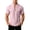 Pink, variant on Men's Vintage Lace Up Shirts Pure Linen Stand Collar Short Sleeve Tops Medieval Pirate Viking Halloween Casual Shirts Khaki M