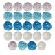 thumbnail image 1 of Bolas de Mimbre de Ratán 24/15 Piezas Azul Gris Blanco Sunnimix, 1 of 3