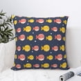 thumbnail image 4 of Yiaed Cute Puffer Fish Print Pillow Covers Super Soft Decorative Square Throw Pillow Covers Case Cushion Covers for Sofa Couch Bedroom Car Decor（No pillow core）-18"x18", 4 of 7