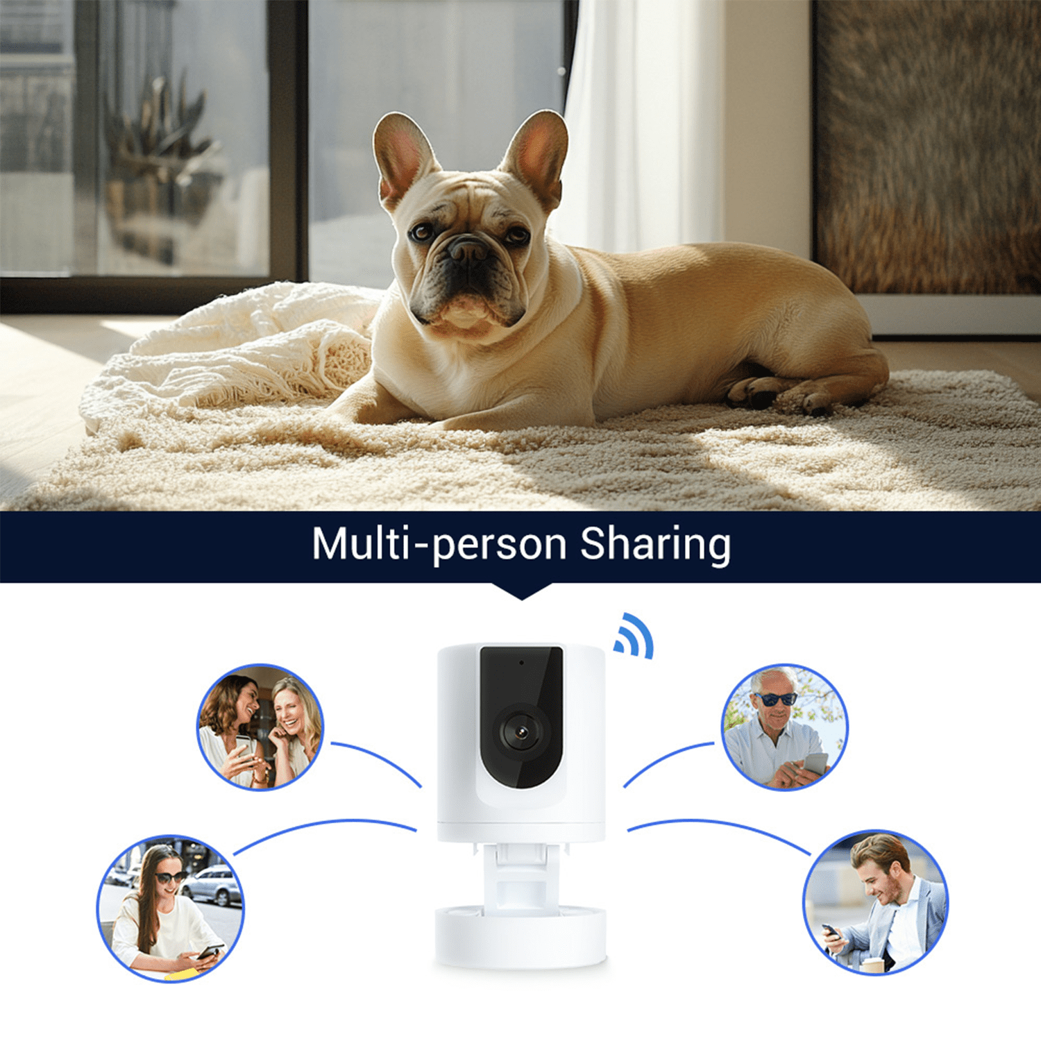 1080P Indoor Security Camera for Home 2.4G Small Wi-Fi Camera with Phone App, Motion Detection, Two-Way Audio, Night Vision, K11-2Pcs