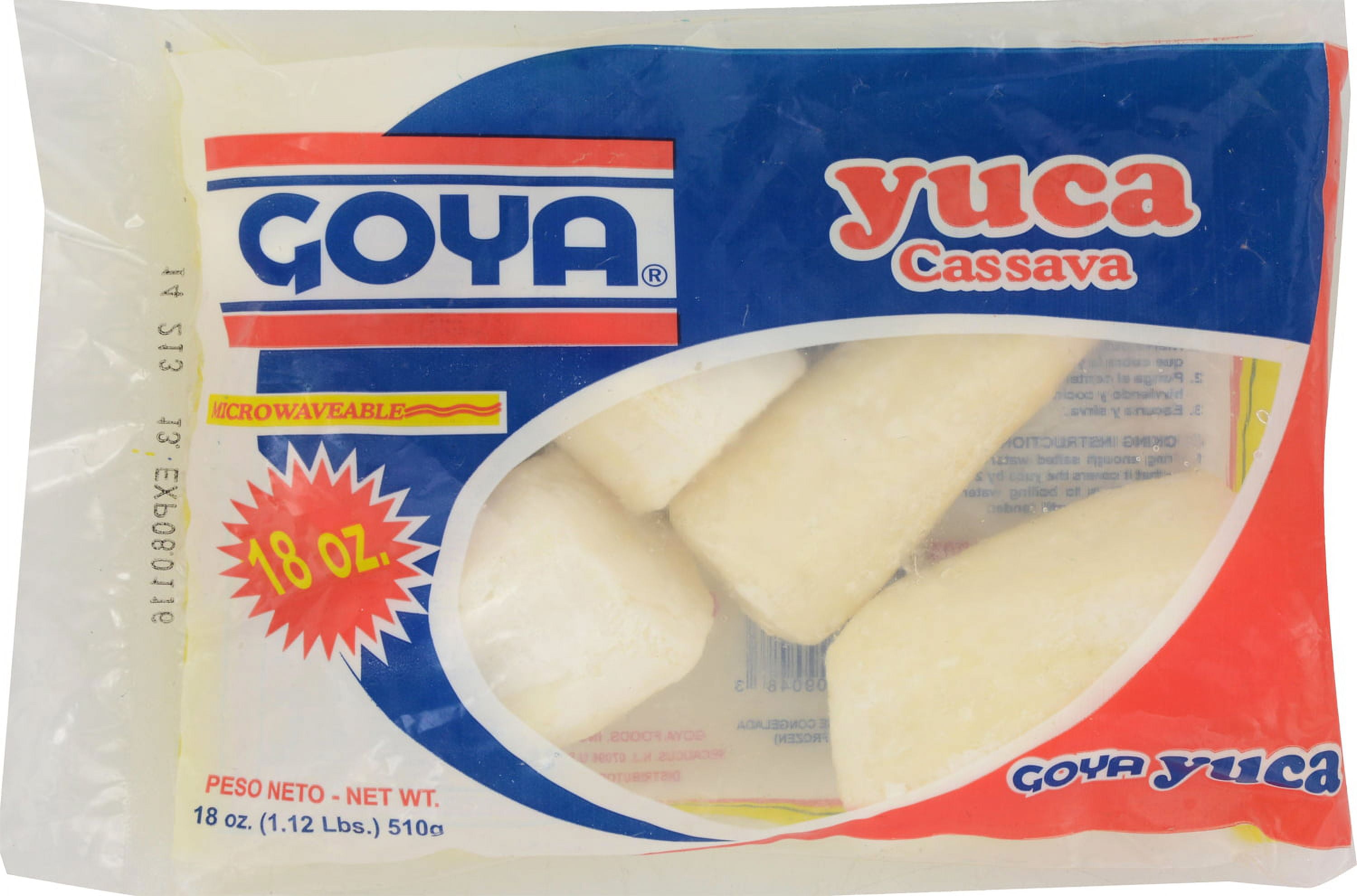 GOYA Frozen Yuca Pre-Peeled 18oz Bag