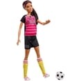 thumbnail image 4 of Barbie 60th Anniversary Careers Athlete Doll with Soccer Accessories, 4 of 9
