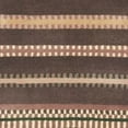 thumbnail image 2 of Hand-knotted Lexington Stripes Brown Wool Rug, 2 of 4