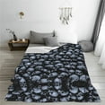thumbnail image 5 of Salouo Gothic Skull Print Bed Blankets,Flannel Blanket Comfortable Air Conditioning Blanket Lightweight Blanket for Sofa Bed Travel & Couch -40"x30", 5 of 8