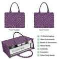 thumbnail image 2 of Large Capacity Tote Bag,Purple Sun Star Swirl Pattern Handbag Fashion Luxury Tote Bag,15.7"x13"x 5.1" Inches,Laptop Compatible, 2 of 6