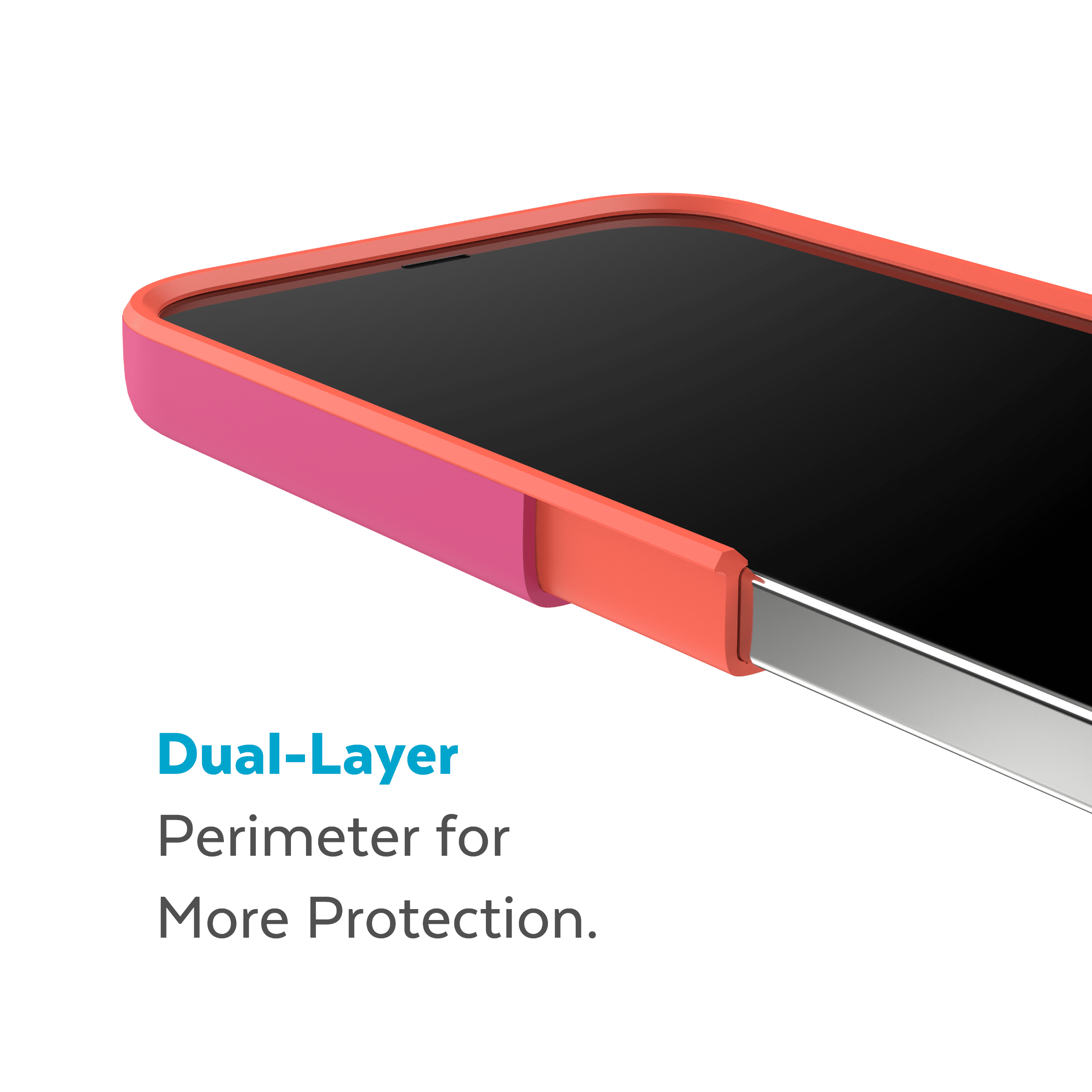 Speck iPhone 14 Plus CandyShell Pro with MagSafe Case in Digital Pink and Energy Red