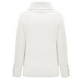 thumbnail image 6 of BONIXOOM Womens Sweaters Skinny Sweater Pullover Work Turtleneck Sweaters For Teen Girls White S(US:4), 6 of 7