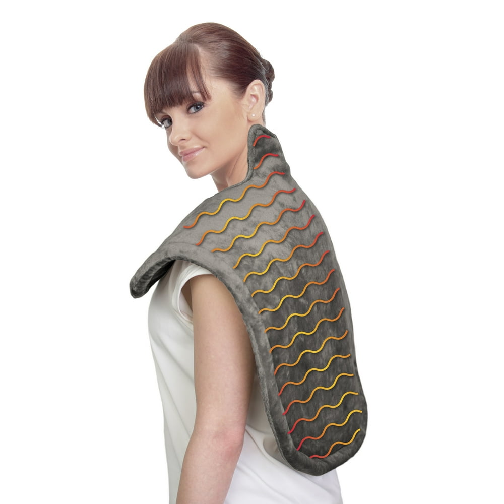 Neck & Shoulder Heat Relief & Massage Wrap 6 Settings As Seen