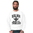 thumbnail image 3 of Real Men Build Auto Mechanic Life Men's Crewneck Sweatshirt Brisco Brands L, 3 of 6
