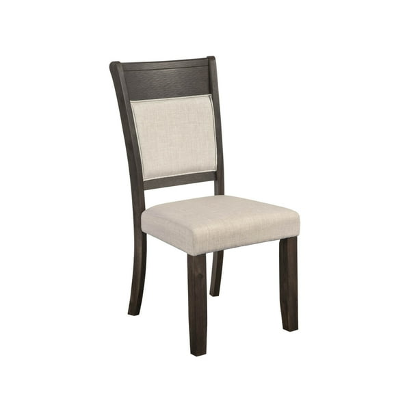 Brayden Wooden Upholstered Set of 2 Dining Side Chairs in Espresso