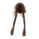 thumbnail image 2 of Peluca de muñeca de pelo femenino a escala 1:6, hermoso vestido, disfraz, muñeca, decoración, peluca de pelo para figuras femeninas de 12 pulgadas, doble marrón, 2 of 8