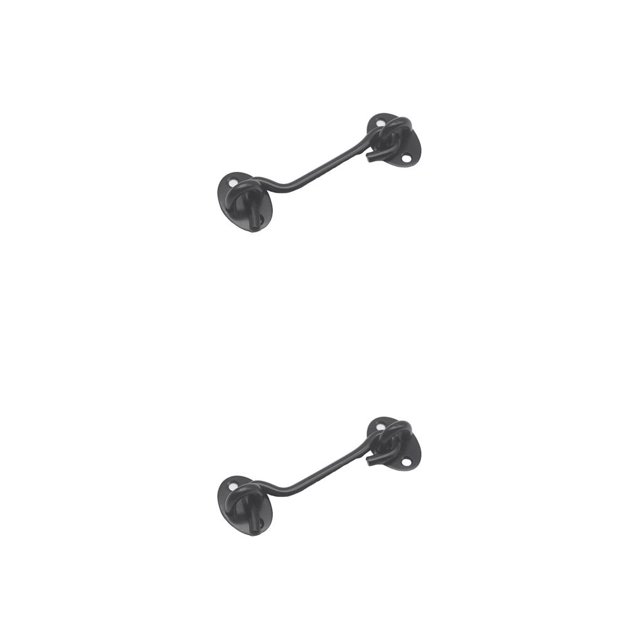Kenally Cerradura de puerta de barra de acero inoxidable con pestillo de gancho y ojo con tornillos de montaje para accesorios de tableros de ventana de Tipo 2 2piezas Kenally CBP362512