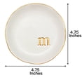 thumbnail image 3 of COLLECTIVE HOME - Ceramic Jewelry Tray, Decorative Trinket Dish for Rings Earrings Necklaces Bracelet Watch Keys, Birthday Mother's Day Christmas Gift for Women, 4.75", White Surface, 3 of 6