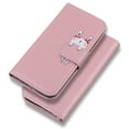 thumbnail image 6 of Feishell Case for iPhone 16 Plus, Cute Cartoon Animal Patterned Magnetic Buckle Folio Credit Card Slots Shockproof PU Leather Flip Kickstand Anti-Scratch Wallet Phone Case,Rosegold, 6 of 10