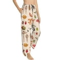 thumbnail image 2 of Fotbe Retro Autum Mushrooms Women's Pajama Pants,Sleepwear Pants,Pj Bottoms Drawstring And Pockets-Large, 2 of 9