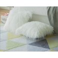 thumbnail image 1 of Paquete de 2 fundas de almohada decorativas navideñas de lujo de la nueva serie de estilo blanco de piel sintética para sofá, dormitorio, coche, 18 x 18 pulgadas, 45 x 45 cm Vhermosa SNFLD103, 1 of 4