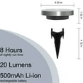 thumbnail image 5 of Mainstays Solar Powered Stainless Steel Landscape Disc Lights with Color Holding LED, 20 Lumens (4 Count), 5 of 7