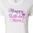 thumbnail image 4 of Inktastic Purple Happy Birthday Mom Women's T-Shirt, 4 of 5