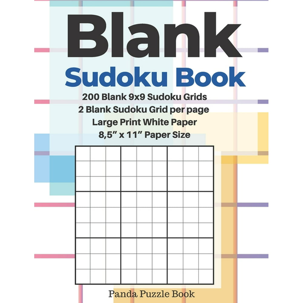 blank sudoku book 200 blank 9x9 sudoku grids 2 blank
