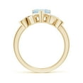 thumbnail image 2 of ANGARA Natural Solitaire Aquamarine Heart Ring with Diamond Accents in 14K Yellow Gold for Women (Size-7mm) | March Birthstone, Birthday, Anniversary, Jewelry Gift for Women | Natural Aquamarine Ring, 2 of 8