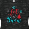 thumbnail image 4 of Inktastic Let It Snow, Snowflakes, Trees, Christmas, Xmas Women's T-Shirt, 4 of 5
