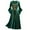 Green, variant on Herrnalise Women's Gothic Punk Long Sleeve Strappy Gold Velvet Dress Robe