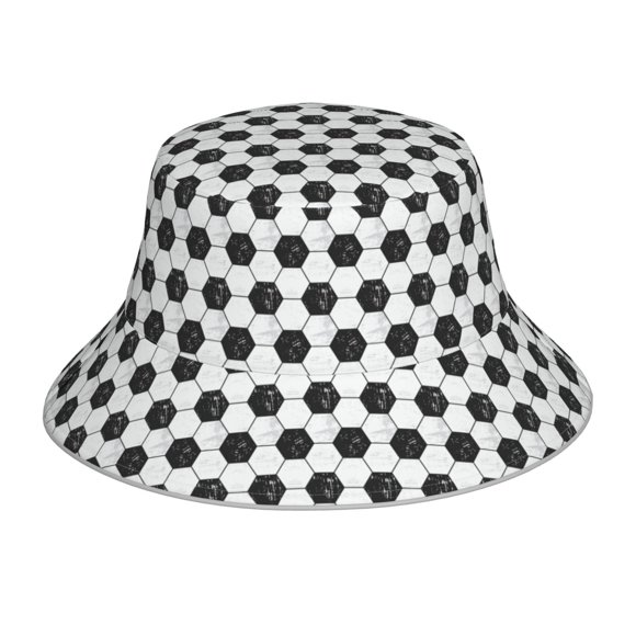Saiise Soccer Print Men and Women Night Reflective Hat Runner Cap Visor Bucket Hat Boonie Cap