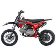 X-Pro Brand New 125cc Gas Pit Dirt Bike, 4-Speed Semi-Automatic Kick Start 14/12 Tires
