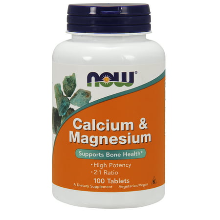NOW Supplements, Calcium & Magnesium, 100 Tablets (Best Magnesium Supplement For Migraines)