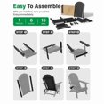 thumbnail image 6 of WINSOON All-Weather HDPE Adirondack Chair, Folding Design, Wide Seat with Cup Holder for Garden, Yard & Patio,Black, 6 of 6