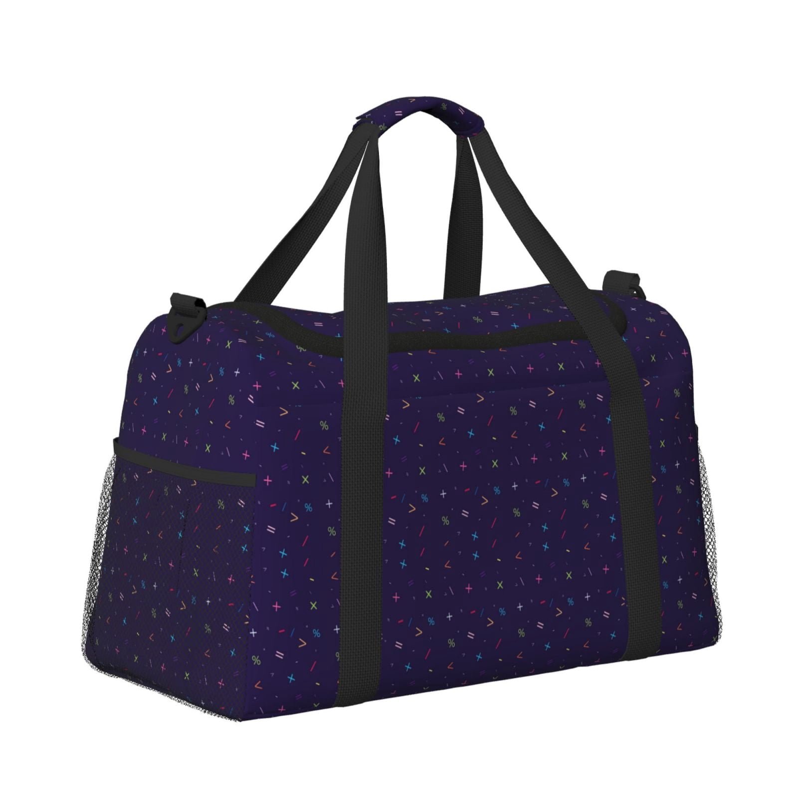 Fuzoiu Mathematical Symbols Print Travel Duffle Bag,Carry On Tote Bags,Duffel Bag,Sport Gym Bag, Hospital Bag for Labor and Delivery, Overnight Bag,Luggage Bag