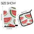 thumbnail image 2 of Yayeee Oven Mitts and Pot Holder Set of 2 Heat Resistant Kitchen Gloves Baking Hot Pad, Cute Watermelon, 2 of 5