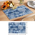 thumbnail image 6 of Navy Blue Coastal Placemats Set of 4 Nautical Coral Starfish Shell Seahorse Ocean Place Mats Indoor Wipeable Table Mats Washable Dining Table Placemats for Kitchen Holiday Party Home Decor 13x19 Inch, 6 of 9