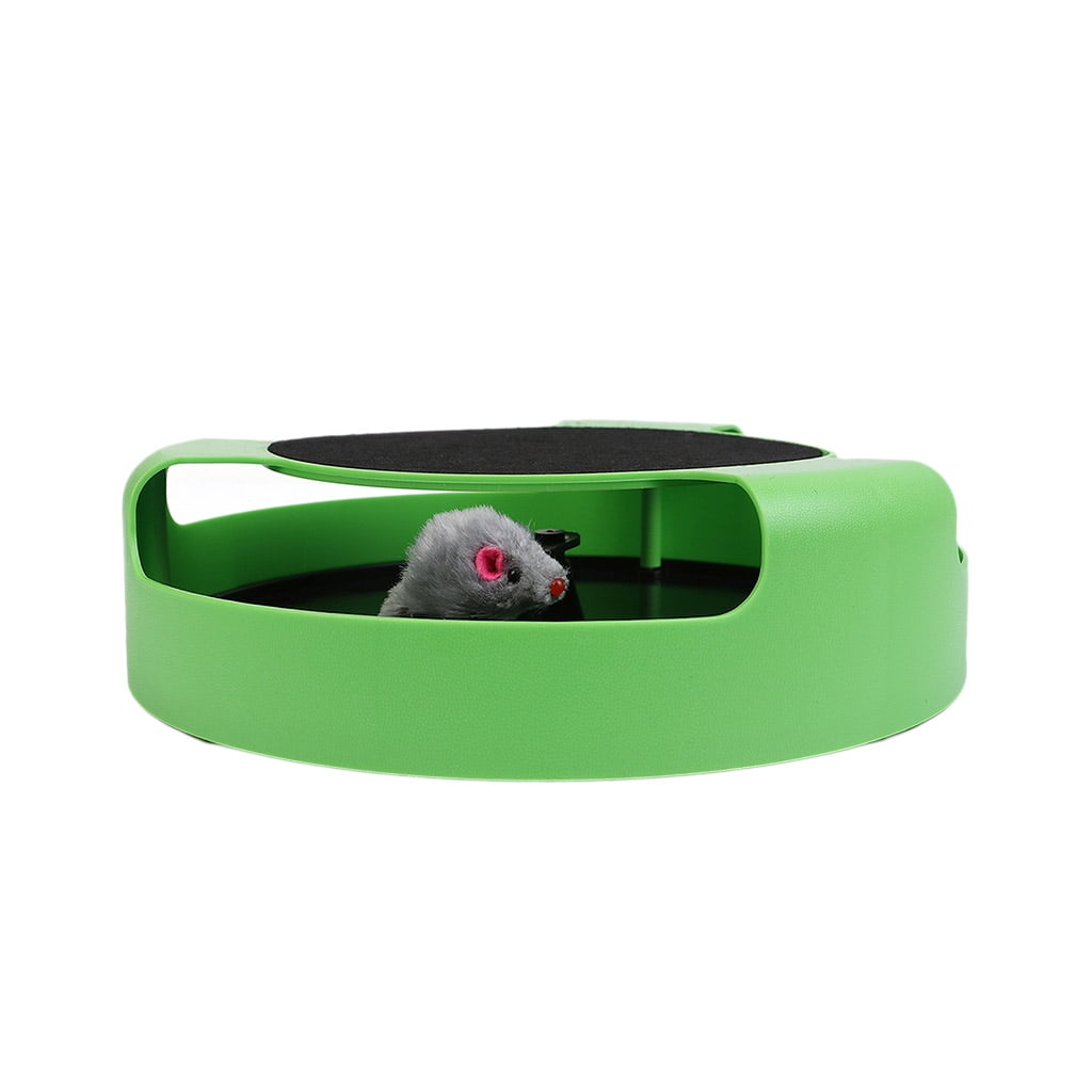 Interactive Cats With Running Mice Scratch Pad, The Mouse, Crawling And Scratching Toy Cat, V