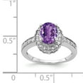 thumbnail image 2 of Primal Gold 14 Karat White Gold 8x6mm Oval Amethyst and Diamond Ring, 2 of 7