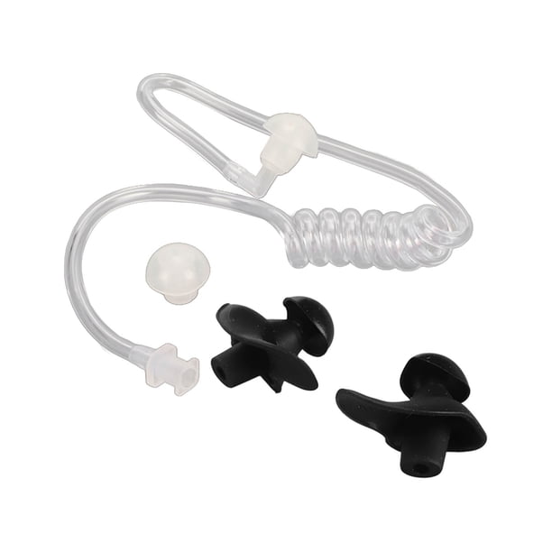 Reemplazo de tubo acústico en espiral, tubo de bobina acústica, tubo de bobina acústica de repuesto universal con tapón para los oídos, accesorios para walkie talkie, diseño revolucionario