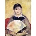 thumbnail image 2 of Renoir, Pierre-Auguste 14x18 Black Ornate Wood Framed with Double Matting Museum Art Print Titled - Girl with a Fan, 2 of 4