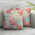 thumbnail image 3 of Creowell  Pillowcases Decorative Aqua Mint Turquoise Romantic Retro Floral Teal Polka Dots Home Sofa Boudoir Pillow Covers Cushion Case Two Sided Design Printed, 3 of 5