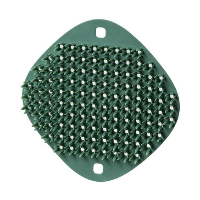 Injueey Cepillo de limpieza Pot Palm Tile Counter Scrubber Baño doméstico Reutilizable Fregado Manual Colgando Estropajo Rojo Suministros de limpieza para el hogar Verde