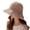 Pale pinkish gray, variant on Breathable Braided Straw Hat with Bows Design Wide Brims Sun Protections Hat for Ladies Men Kids Outdoor Activities