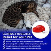 Pet Fit For Life Stuffed Animal for Cats - Calming Sleep Aid with USB Rechargeable Heart Beat & Heat Pack for Anxiety Relief - Huggable Kitty Soother, Original Cuddle Plush Toy for Crate Training